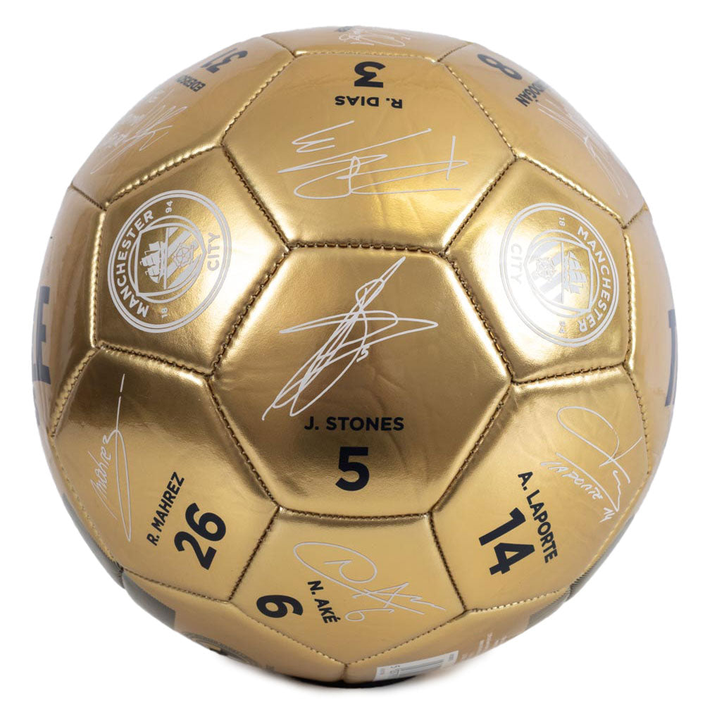 Manchester City Treble Winners Signatures Football