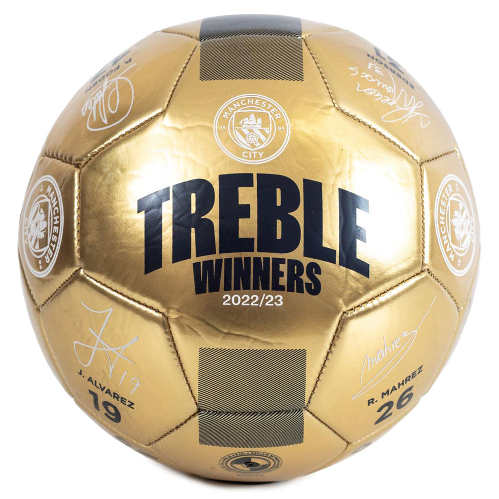 Manchester City Treble Winners Signatures Football