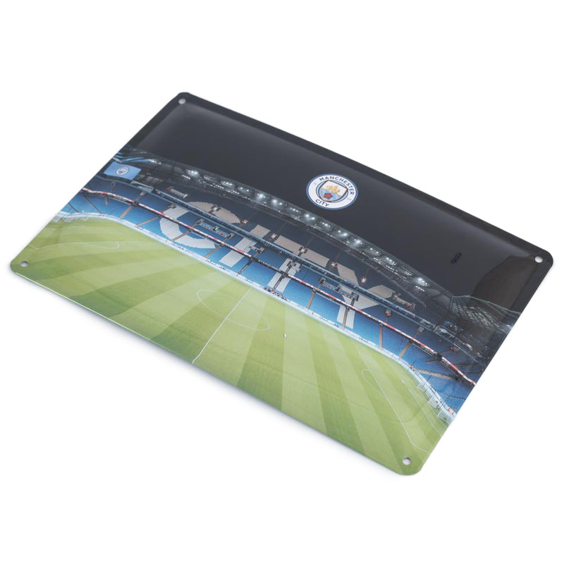 Manchester City FC 2pk Stadium Sign, side angle