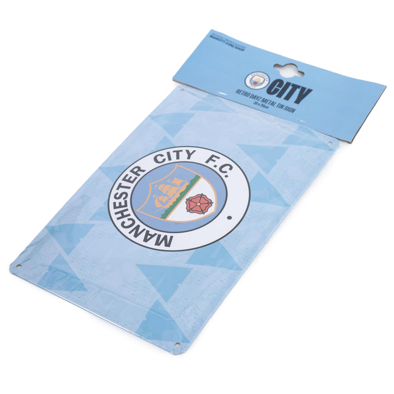 Manchester City FC Retro Days Sign, side angle