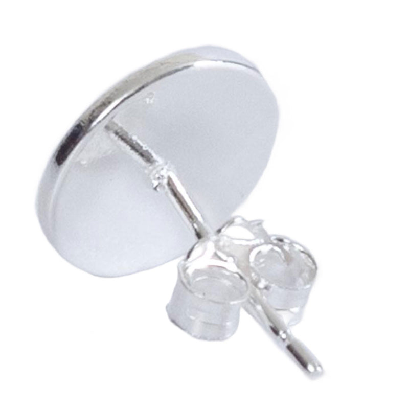 Manchester City FC Sterling Silver Stud Earring, side angle