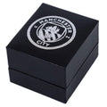 Manchester City FC Sterling Silver Stud Earring, close-up detail