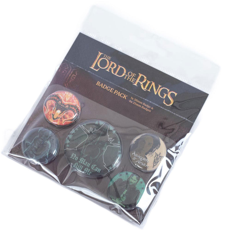 The Lord Of The Rings Button Badge Set, side angle