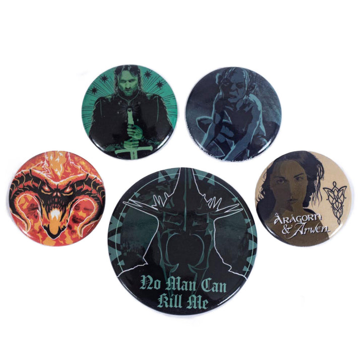 Official The Lord of the Rings Button Badge Set