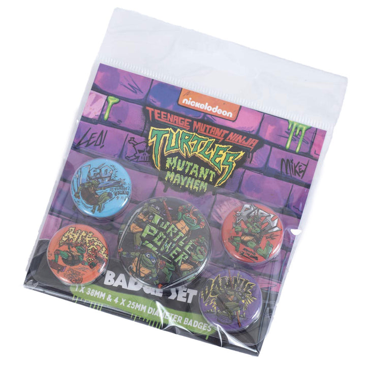 Official Teenage Mutant Ninja Turtles Button Badge Set