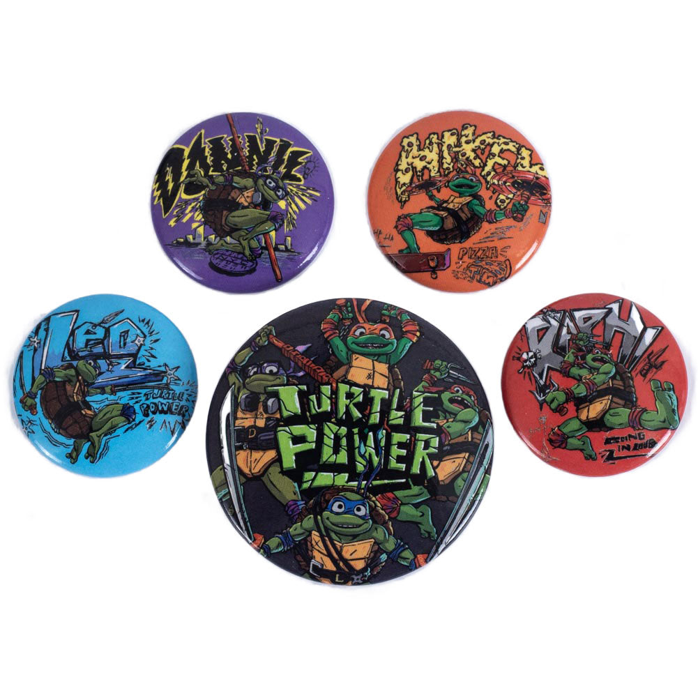 Official Teenage Mutant Ninja Turtles Button Badge Set