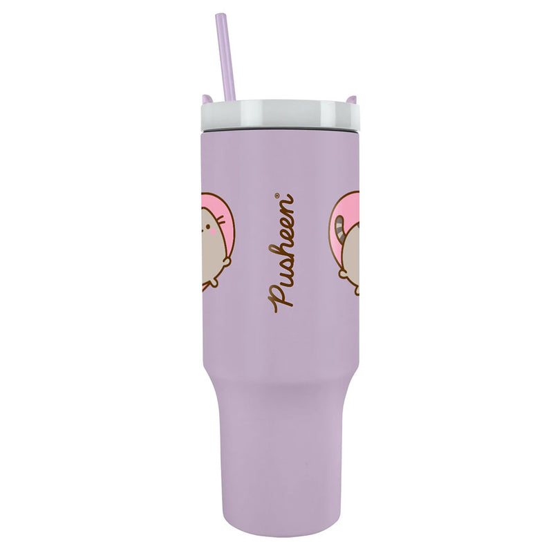 Pusheen 40oz Tumbler, side angle