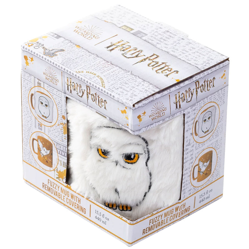 Harry Potter Fuzzy Hedwig Mug, rear view