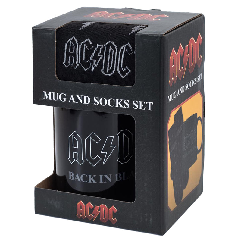 AC/DC Mug & Sock Set, rear view