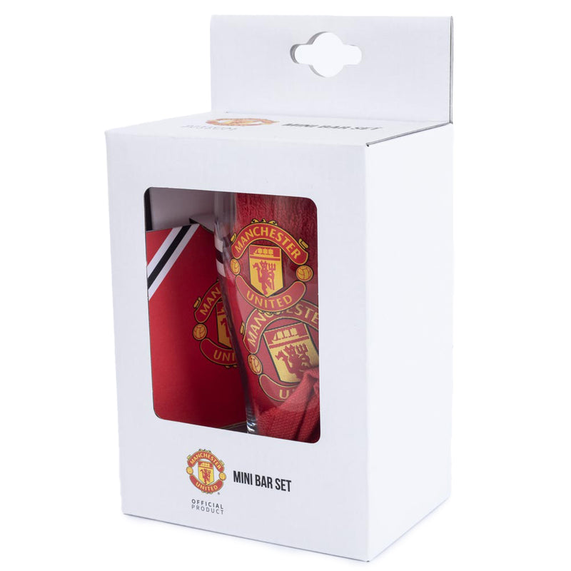 Manchester United FC Core Stripe Mini Bar Set, side angle
