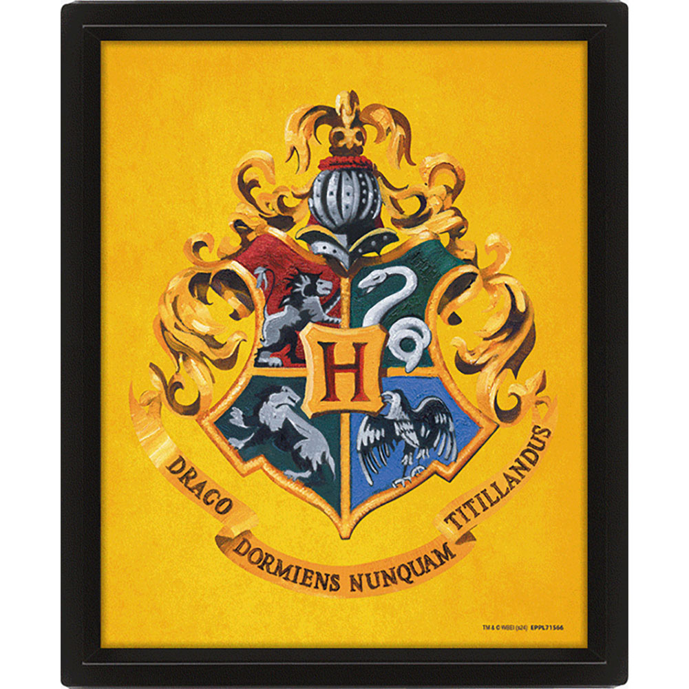 Official Harry Potter Hufflepuff Framed 3D Lenticular Poster