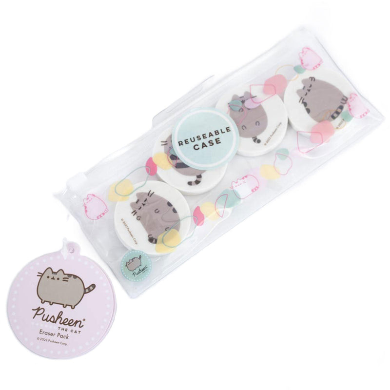 Pusheen 4-Pack Eraser Set, side angle