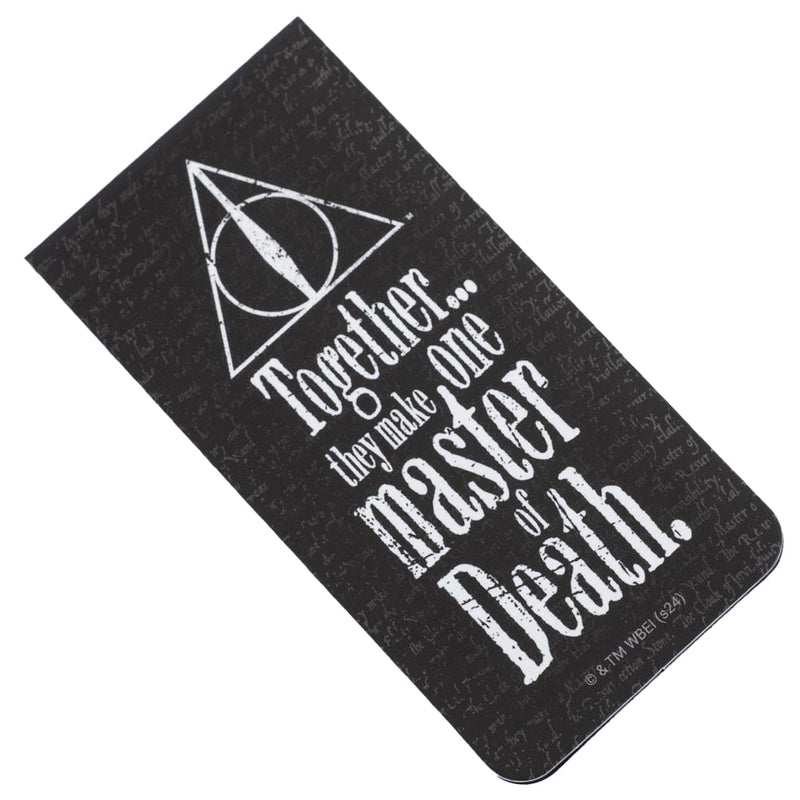 Harry Potter Deathly Hallows Magnetic Bookmark, close-up detail