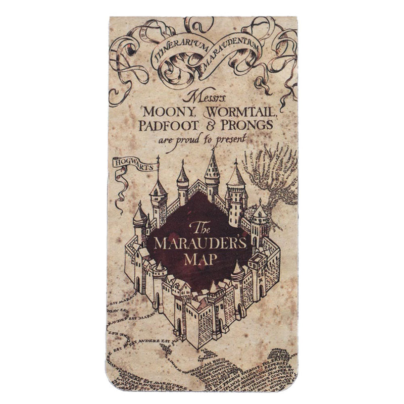 Harry Potter Marauders Map Magnetic Bookmark, side angle