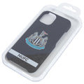 Newcastle United FC iPhone 15 Crest Hard Case, close-up detail