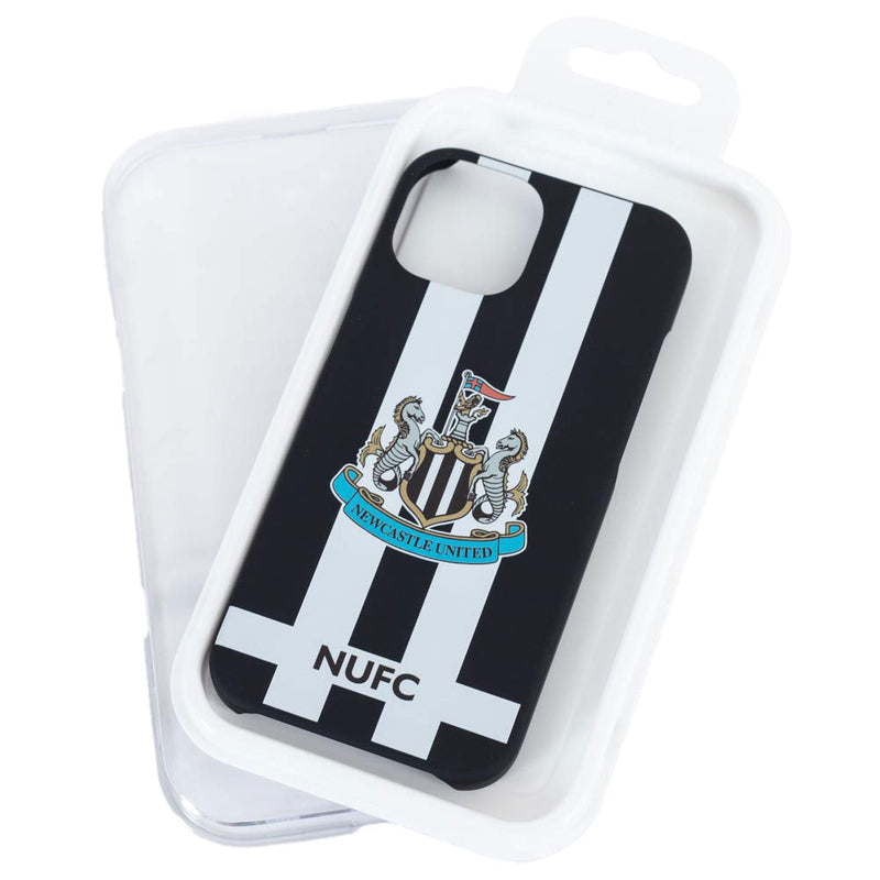 Newcastle United FC iPhone 14 Striped Hard Case, side angle