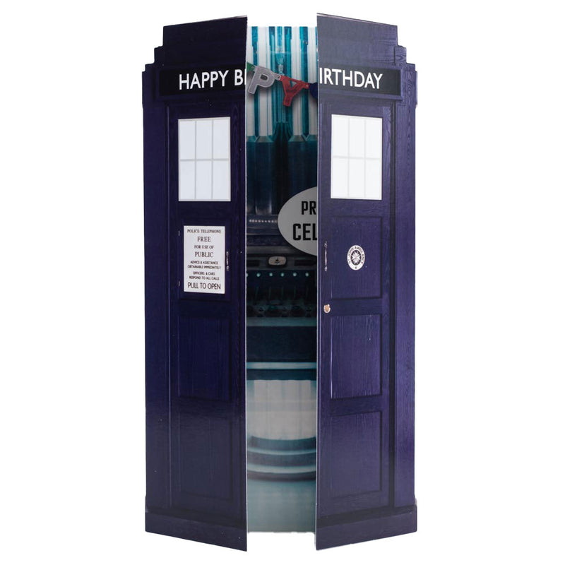 Doctor Who Tardis Birthday Card, alternate view