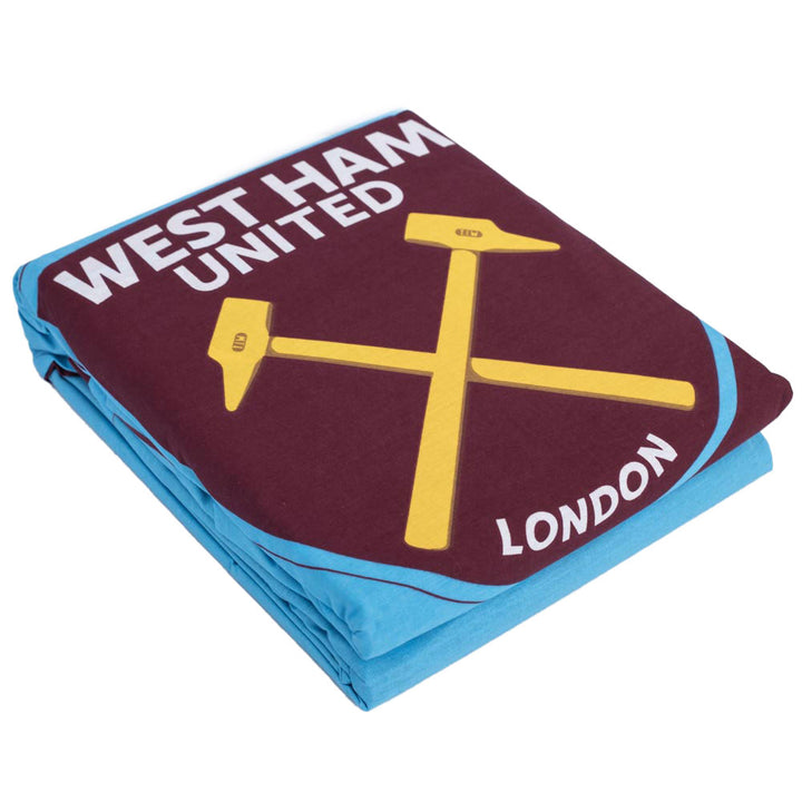 West Ham United Colour Split King Duvet Set