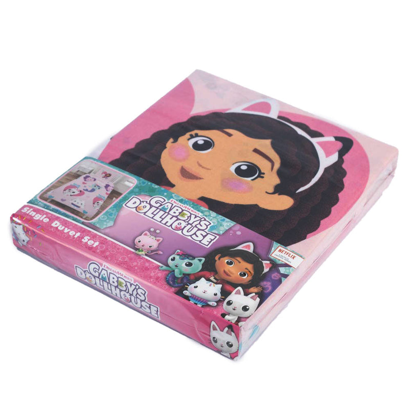 Gabby’s Dollhouse Hugs Single Duvet Set, close-up detail