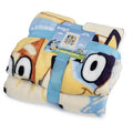 Bluey Sherpa Fleece Blanket, side angle