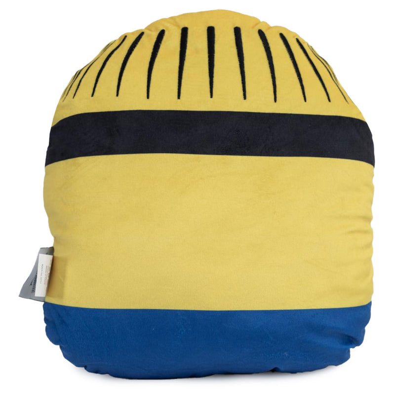 Despicable Me 4 Minion Shaped Cushion, side angle