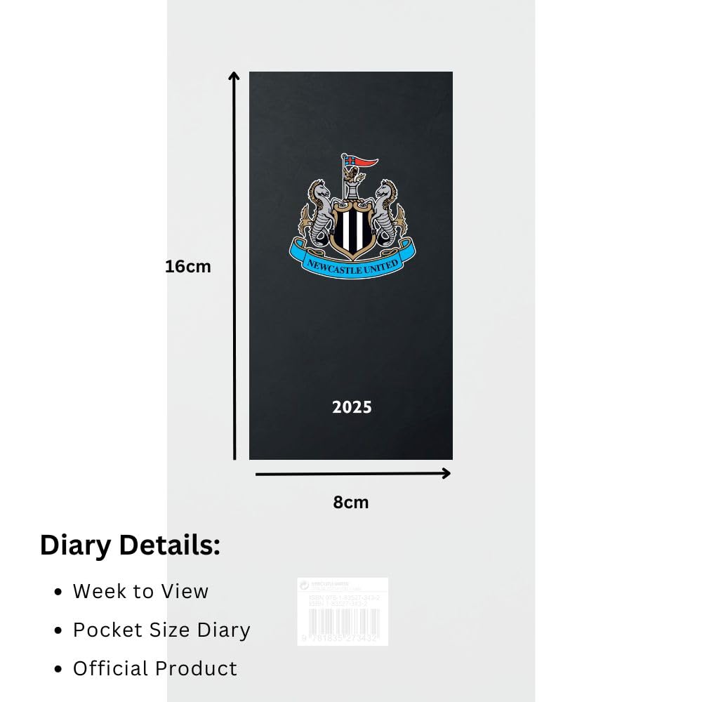 Newcastle United FC Slim 2025 Diary