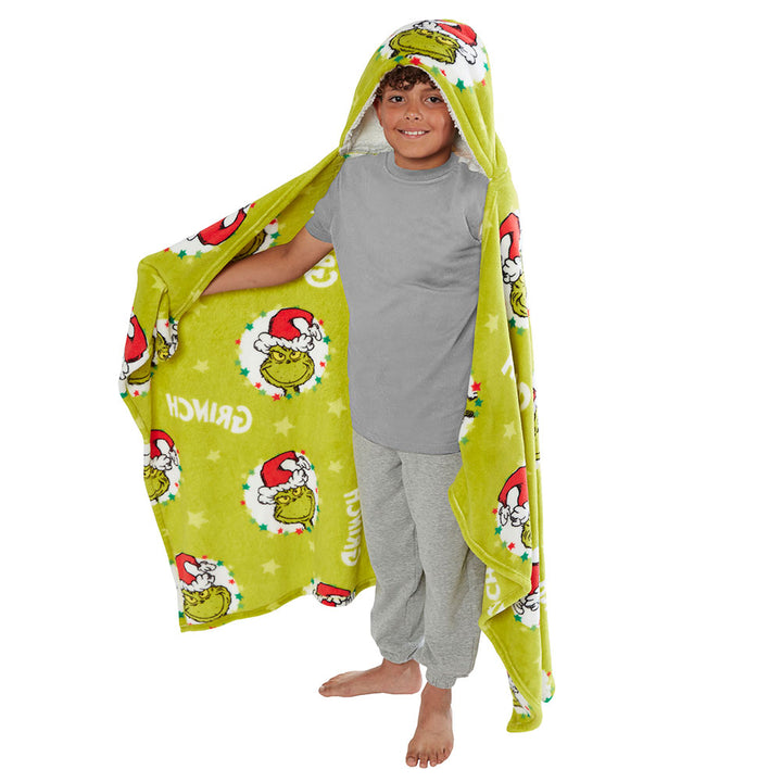 The Grinch Youth Hooded Blanket