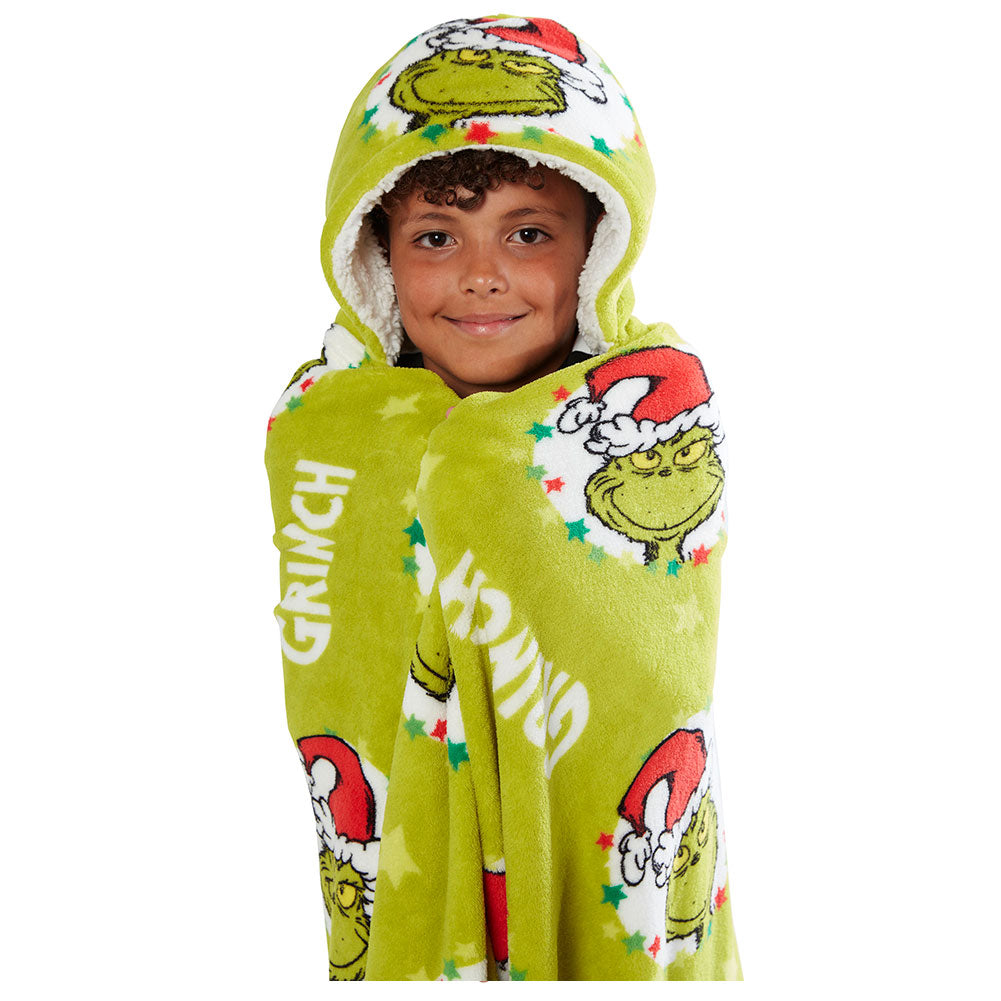 The Grinch Youth Hooded Blanket