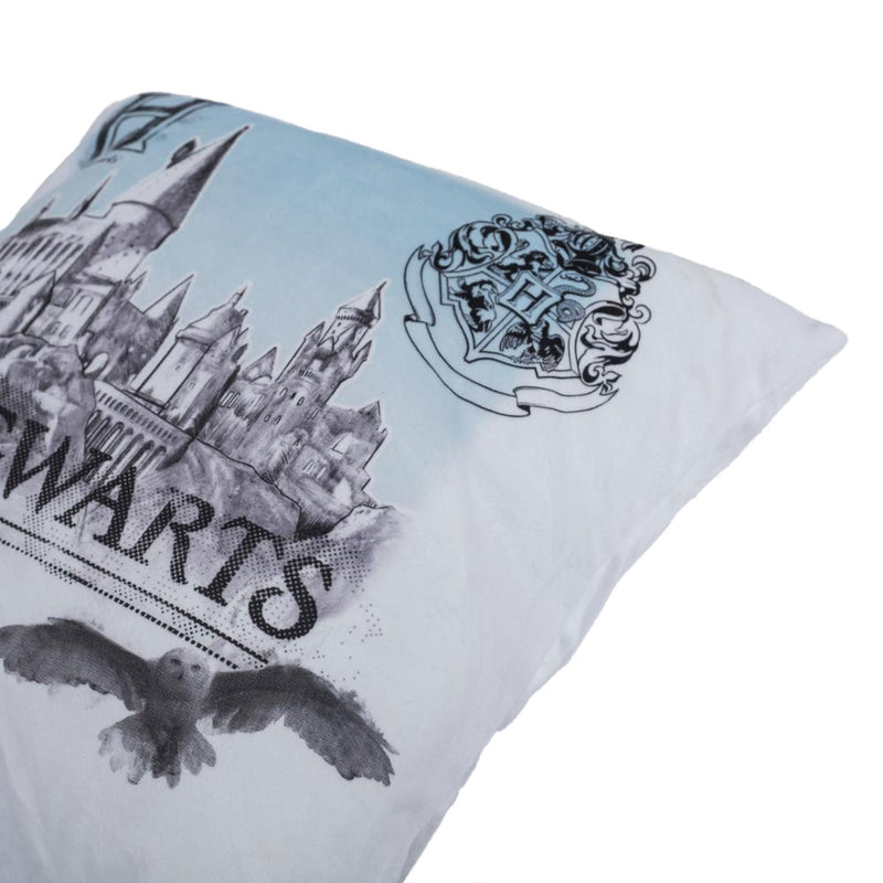 Harry Potter Hogwarts Velvet Feel Cushion, side angle
