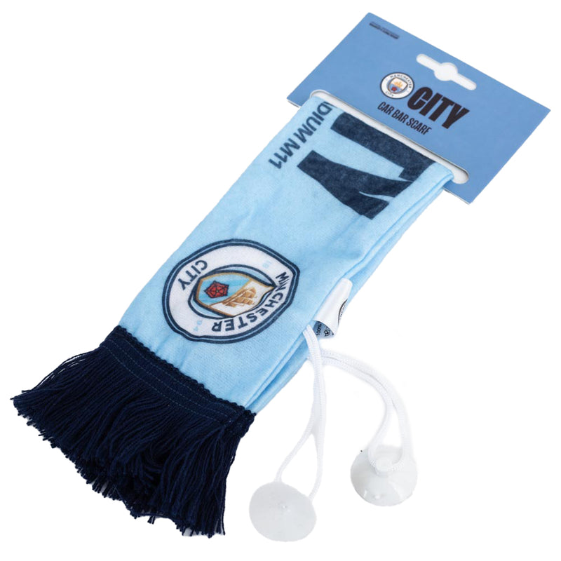 Manchester City FC Mini Car Scarf, side angle