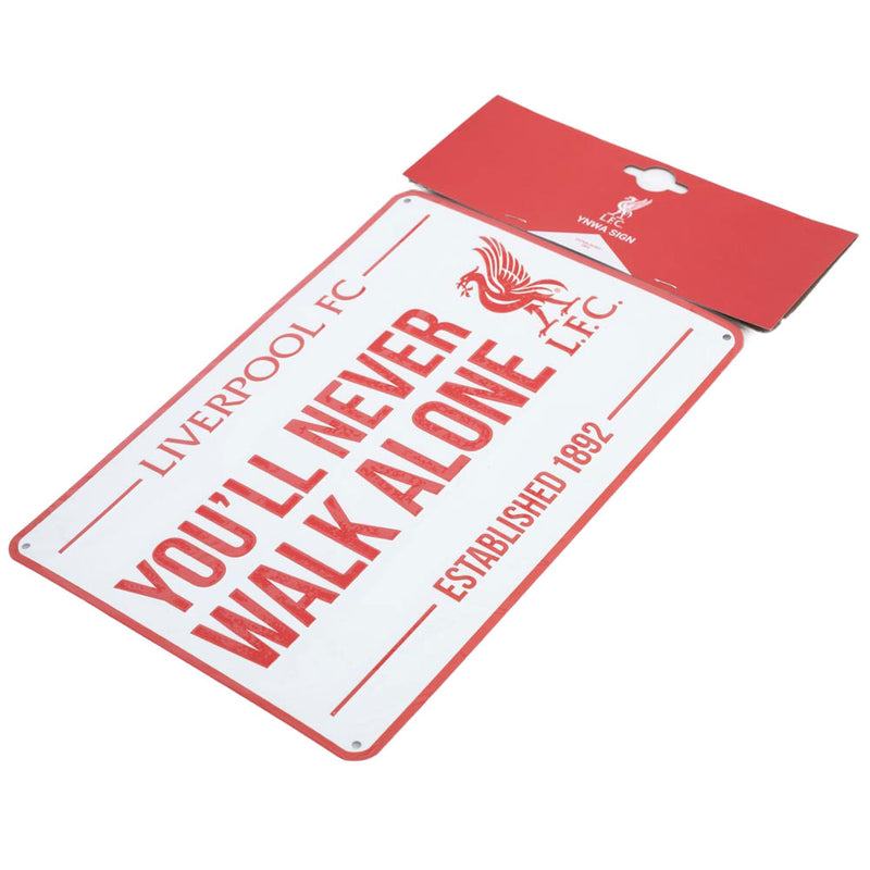 Liverpool FC Large YNWA Sign, side angle