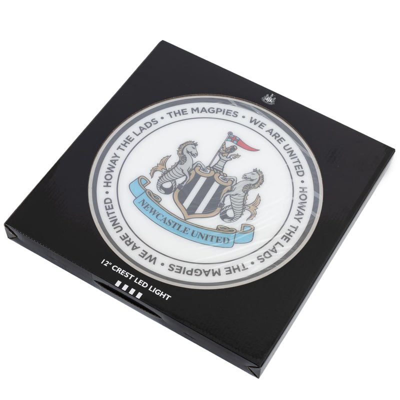 Newcastle United FC 12 Inch LED Wall Light, close-up detail