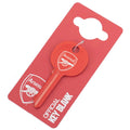 Arsenal FC Crest Door Key, side angle