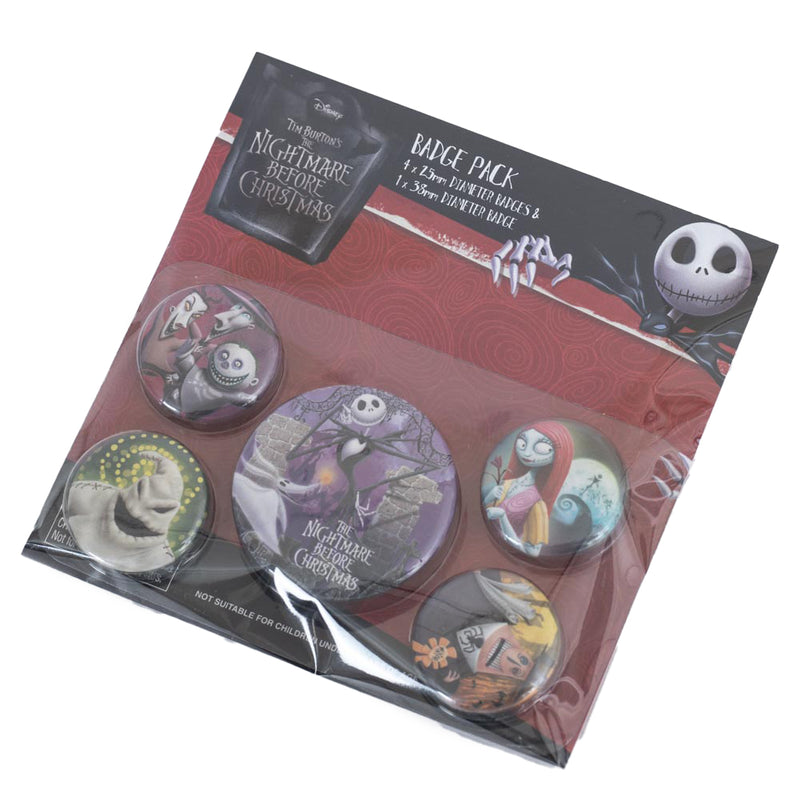 The Nightmare Before Christmas Button Badge Set, side angle