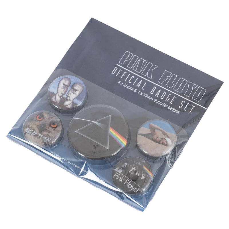 Pink Floyd Classic Button Badge Set, side angle