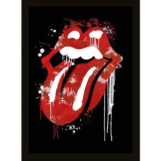 The Rolling Stones Graffiti Lips 16" x 12" Framed Picture