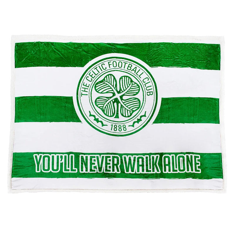 Celtic FC Sherpa Fleece Blanket, side angle