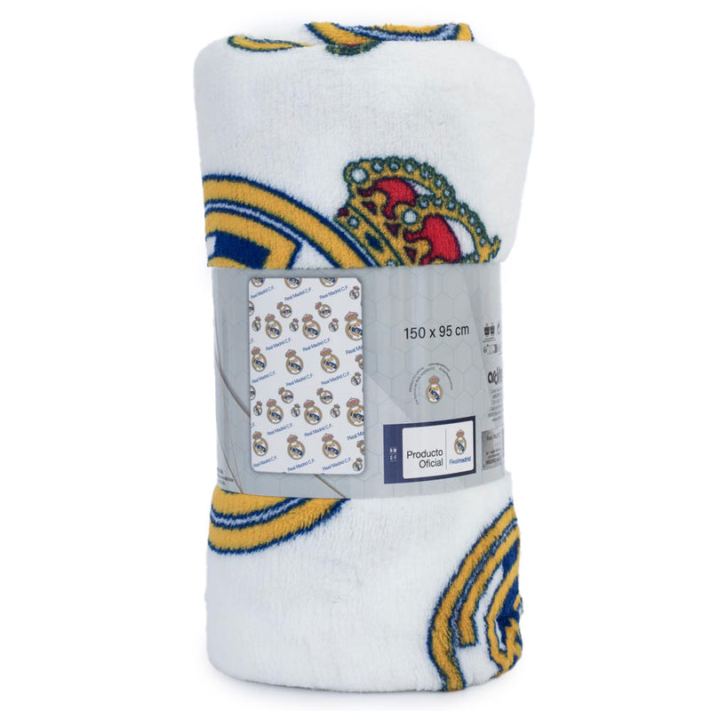 Real Madrid CF Multi Crest Fleece Blanket collectible from Infinity Collectables 2026