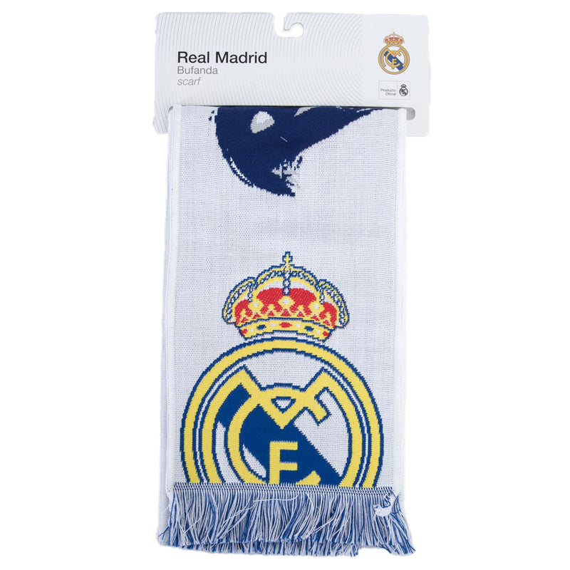 Real Madrid CF Cropped Logo Scarf, close-up detail