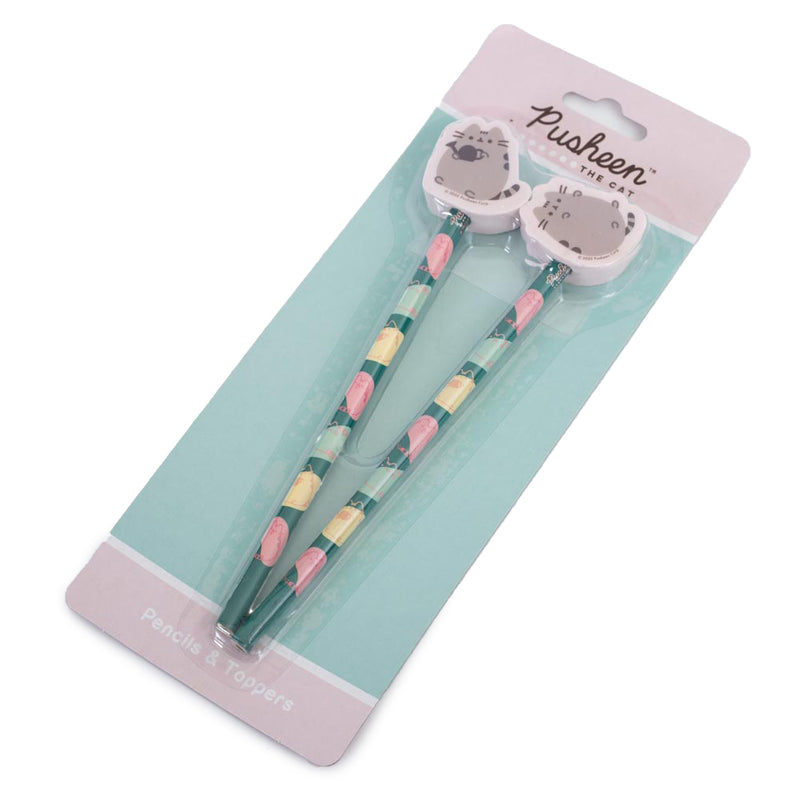 Pusheen 2pk Pencil & Topper Set, side angle