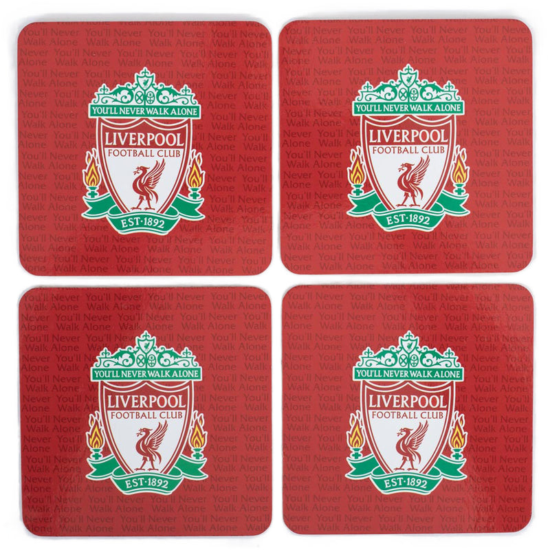 Liverpool FC 4pk Cork Coaster, side angle