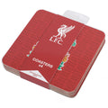 Liverpool FC 4pk Cork Coaster, close-up detail