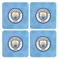 Manchester City FC 4pk Cork Coaster, side angle