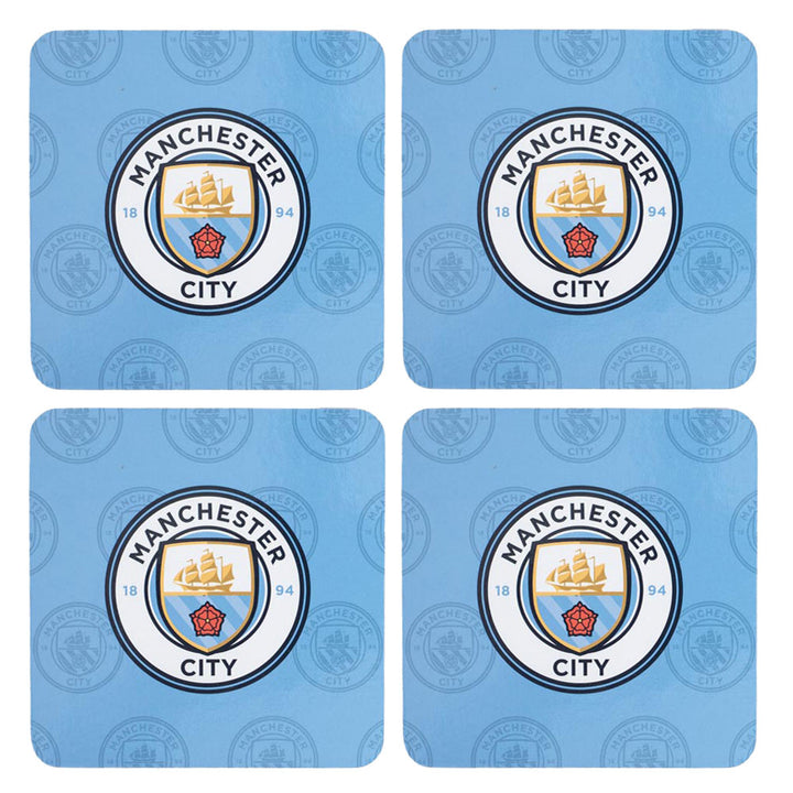 Manchester City 4-Pack Cork Coaster