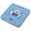 Manchester City FC 4pk Cork Coaster, close-up detail