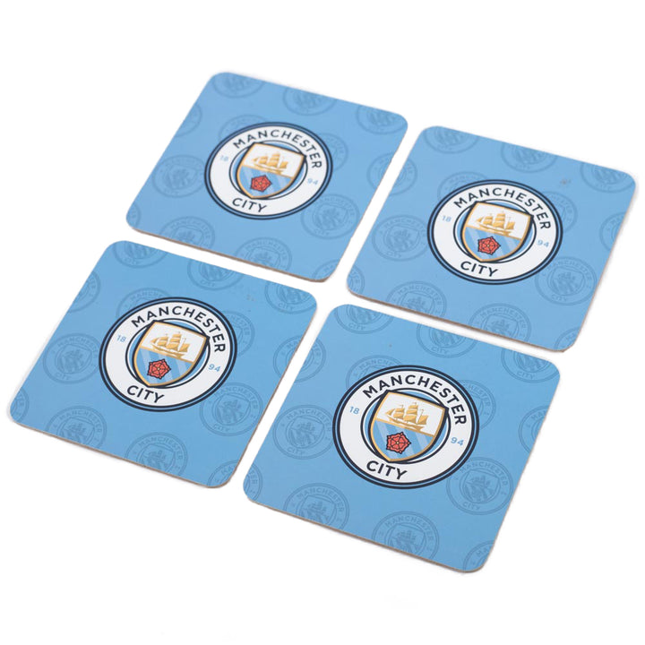 Manchester City 4-Pack Cork Coaster