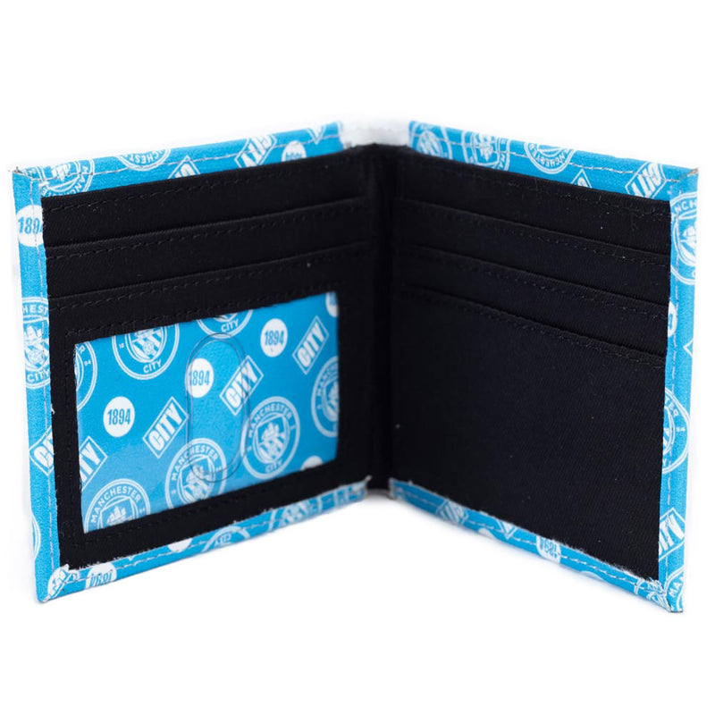 Manchester City FC Coloured Icon Wallet, close-up detail