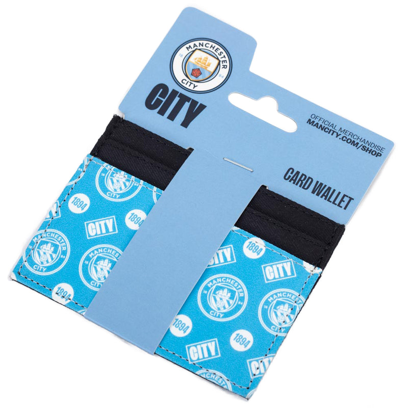 Manchester City FC Coloured Icon Card Holder, side angle