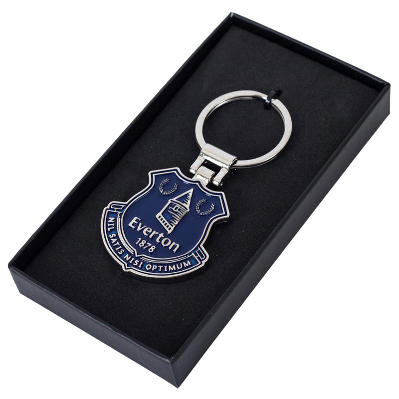 Everton FC Boxed Crest Keyring, side angle