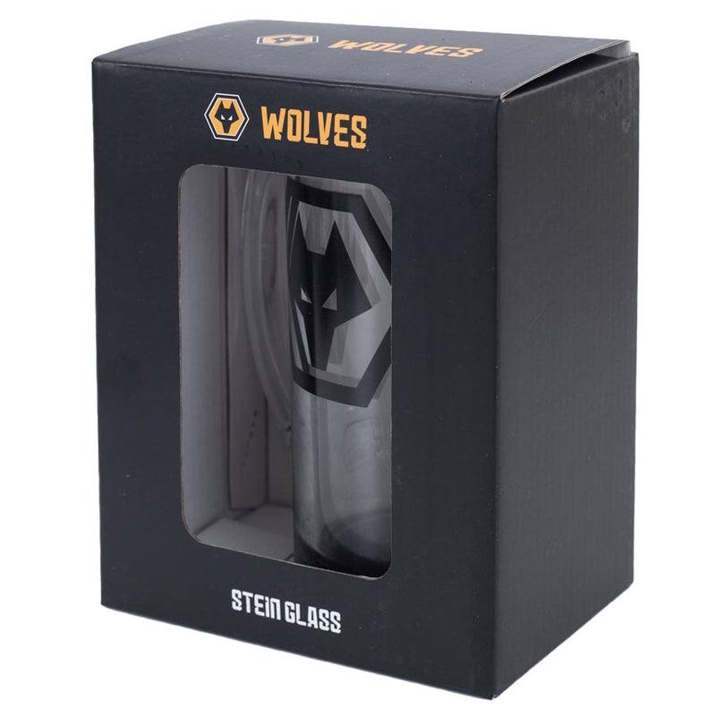 Wolverhampton Wanderers FC Stein Glass Tankard, side angle